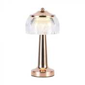 LED Table Lamp 1800mAH Battery Dim:13.5 x 26.5 French Gold Body 3IN1