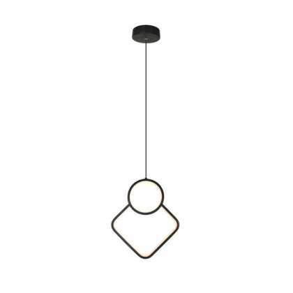 12W LED Designer Metal Hanging Lamp 280 x 1800mm Black Body 4000K