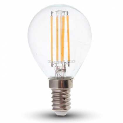 4W E14 Filament Glühfaden LED Lampe P45 Klar 2700K Warmweiß 400Lm 300° Abstrahlwinkel