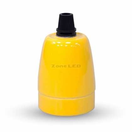 E27 Porcelain Lamp Holder Fitting Yellow