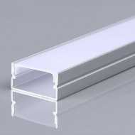 LED Strip Mounting Kit With Diffuser Aluminum 2000 x 20 x 10mm Silver Body