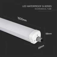 48W LED Waterproof G Series Economical Linear Light 150CM 6400K 120Lm/Watt