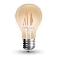 8W LED bulb E27 A60 filament chip amber cover Warm White 2300K