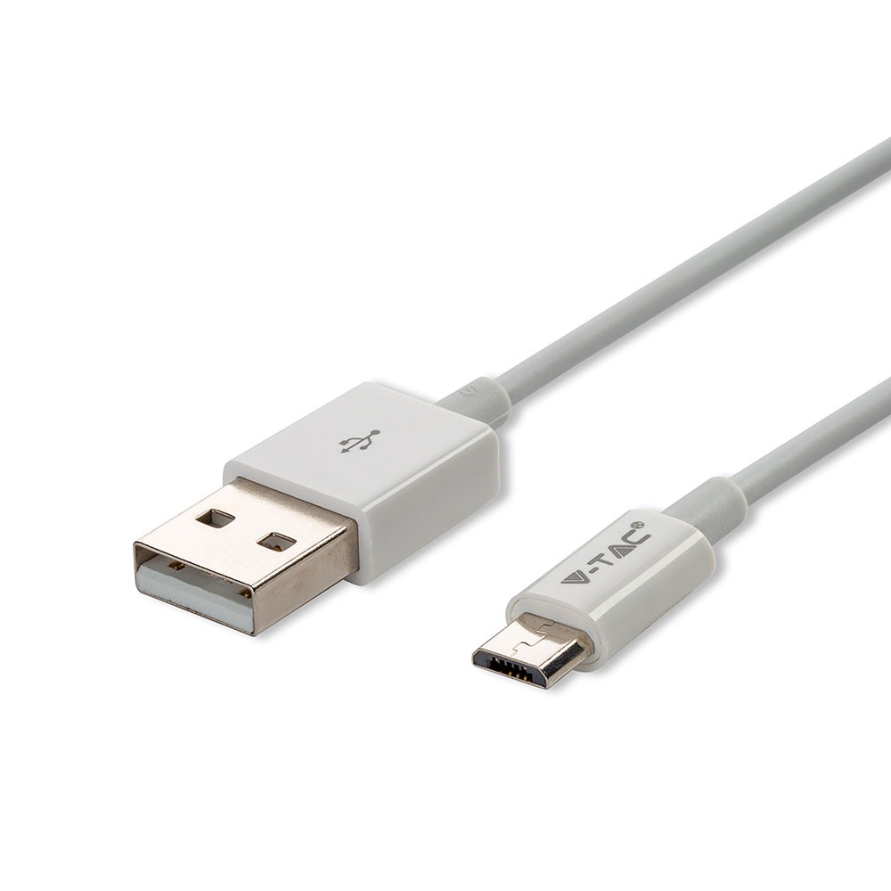 V-TAC USB Kabel Micro USB 1A Silber 60mm