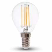 6W E14 Glühfaden LED Lampe P45 Transparent 4000K