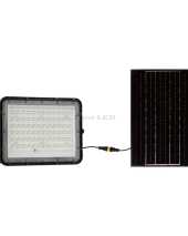 15 W LED-Solar-Flutlicht, 6400 K, austauschbare Batterie, 3 m Kabel, schwarzes Gehäuse