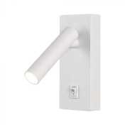 2W Wall Luminaire White Body and power - turn on / off  button 3000K