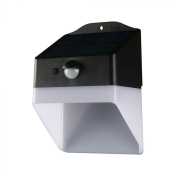 2W LED Solar Wall Luminaire - Panda Form 200LM Lithium Battery 3.7v 1200mAh With Motion Sensor 4000K Black+White Body