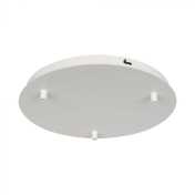 Steel Canopy D300*H25mm With 3 Holes On Surface - Matt White