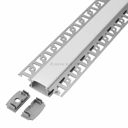 Aluminiumprofil für LED-Streifen für Einbau - Breite - 2000 mm Länge Matt