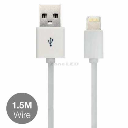 Cable 1.5m- Iphone White  MFI Licence