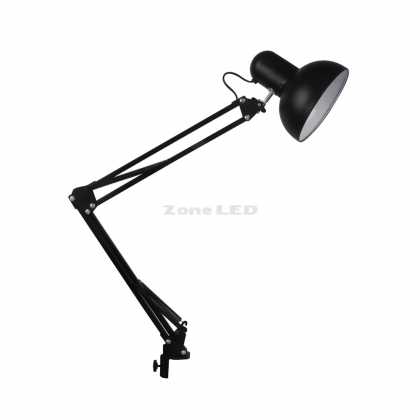 Designer Table Lamp With Adjustable Metal Bracket,  Switch & E27 Holder Black Body 450 x 1630 PIXI Fastener