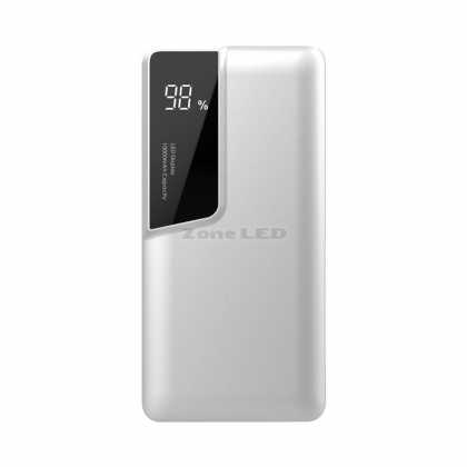 10000mAh Power Bank /Charger / With Digital Display & USB Type - C White color