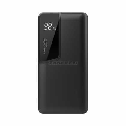 10000mAh Power Bank /Charger / With Digital Display & USB Type - C Black color