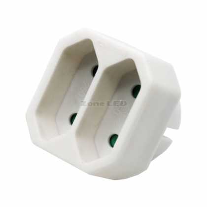 2 Outlet Adapter 2.5A  White Label   Poly Bag