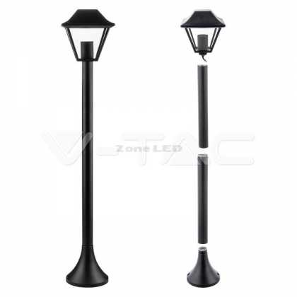 Stand Garden Lamp With Transparent Cover and Black body, IP44, E27 socket