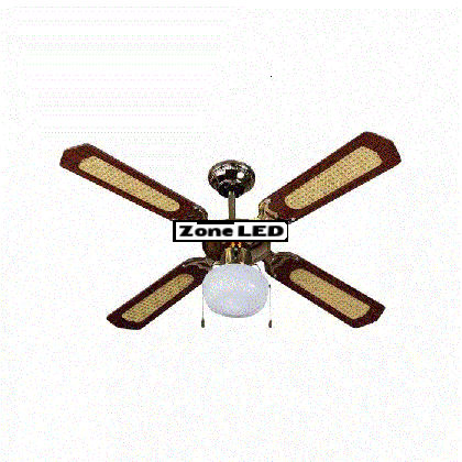 60W LED Ceiling FAN With RF Control  4 Propellers AC MOTOR E27 Base