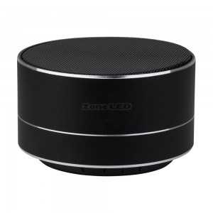 Metal Bluetooth Speaker With Mic & TF Card Slot  400 mah Battery - Black