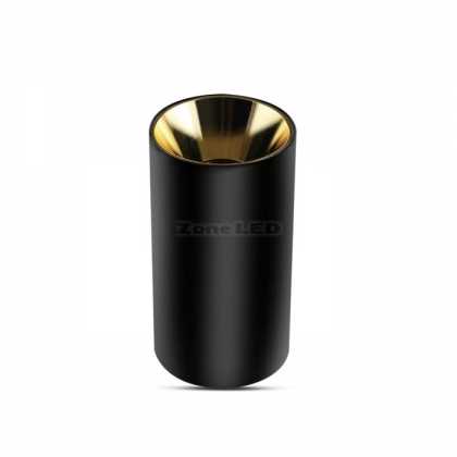 GU10 Fitting Cylindrical Black Body  Gold Reflector