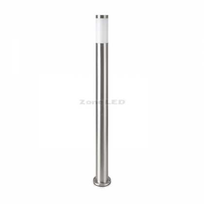 Pollerleuchte EdelstahlGeh?use 110 cm E27 Mit Fassing  Satin Nickel IP44