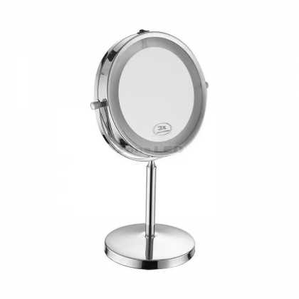 3W LED Mirror Light With 4 x AAA Battery - Chrome Body D-17cm