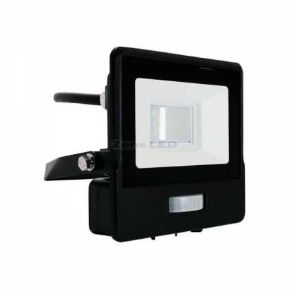 10W Light Sensor Floodlight With SAMSUNG Chip with Cable -1m 6400K Black Body 