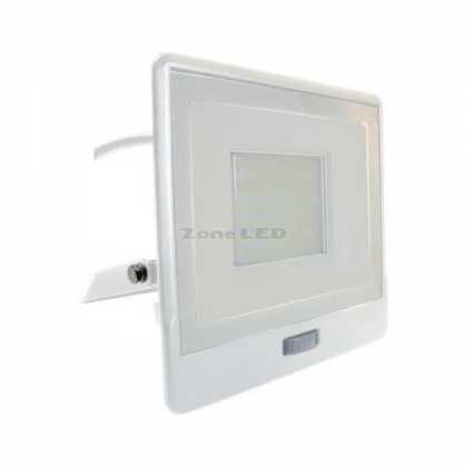 50W Light Sensor Floodlight With SAMSUNG Chip Cable 1m 6400K  White Body 