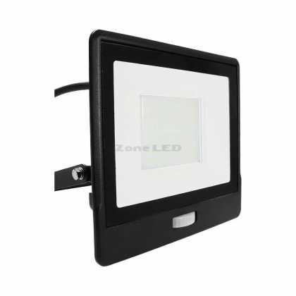 50W Lichtsensor Fluter mit SAMSUNG Chip mit Kabel -1m 4000K Schwarz K?rper