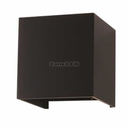 12W Wall Lamp With BRIDGELUX Chip 4000K Black Body Square