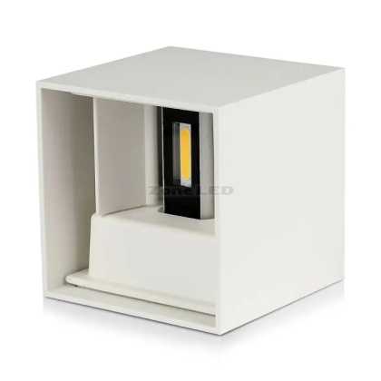 12W Wall Lamp With BRIDGELUX Chip 3000K White Body Square