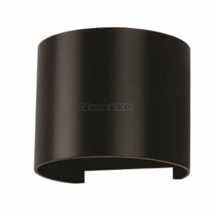 6W Wall Lamp Black Body Round Adjustable IP65 Natural White