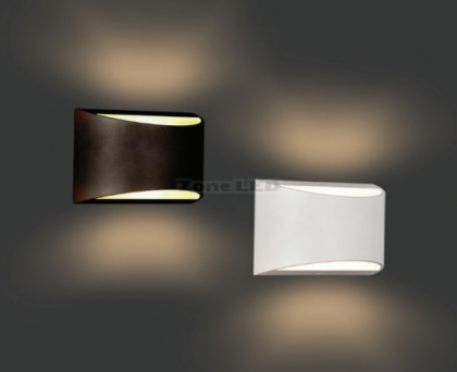 9W Wall Light With BRIDGELUX Chip 4000K Black Body IP54