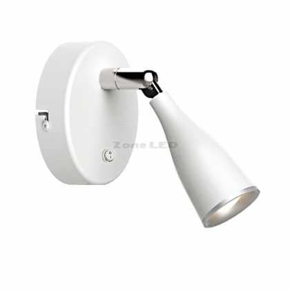 4.5W-LED Wandleuchte mit Schalter Weiss 4000K