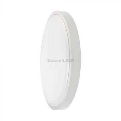 18W LED Ceiling / Dome Lamp Round White Frame  IP44 6500K