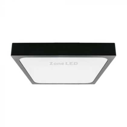 30W LED Ceiling / Dome Light Square Black  Frame IP44 3000K 