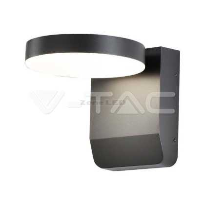 17W LED Wall Light Black Body Round 3000K IP65