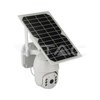 HD Smart Solar Energy PTZ Camera with Sensor White Body