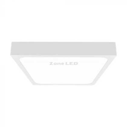 24W LED Ceiling / Dome Light Square White Frame IP44 4000K 