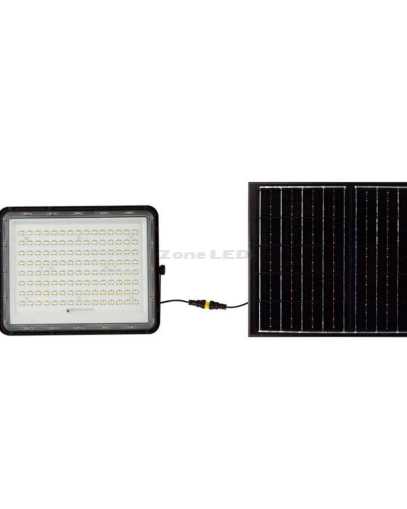 20W LED Solar Flutlicht 4000K austauschbare Batterie 3 m Kabel Schwarzes Gehäuse