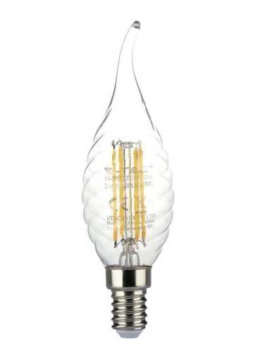 LED Bulb 4W Filament E14 Twist Candle Tail 3000K