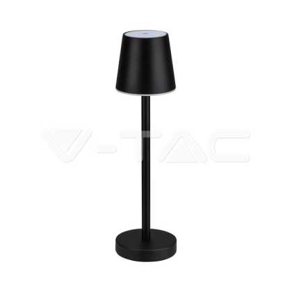 3W LED Table Lamp Rechargeable Touch Dimmable Black Body 4000K