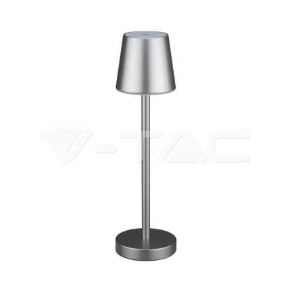 3W LED Tischlampe Wiederaufladbar Touch-dimmbar Graues Körper 3000K