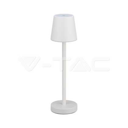 3W LED Table Lamp Rechargeable Touch Dimmable White Body 3000K