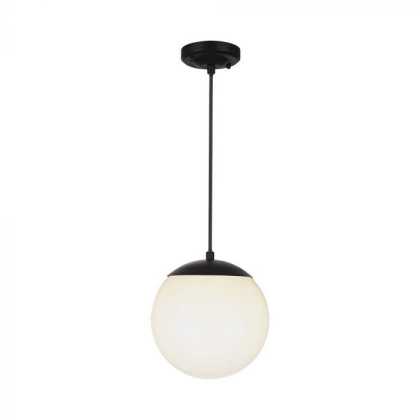 Ceiling Hanging Lamp 1xE27 Matt Black Opal Plastic C Ball