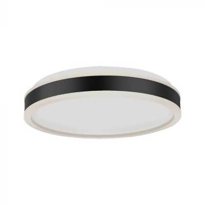 24W LED Designer Deckenleuchte Rund Schwarz 4000K 