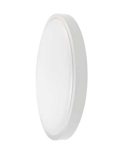 24W LED Dome Light Round Microwave Sensor White Frame 3000K IP44