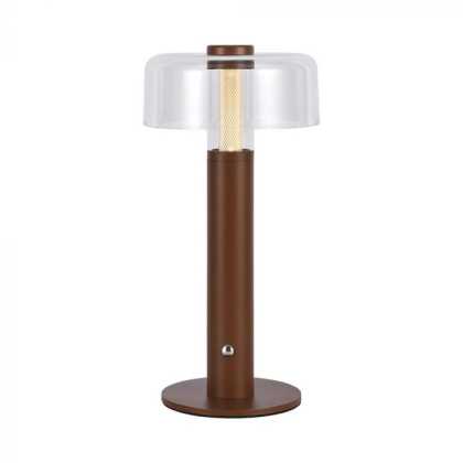 1W LED Table Lamp 1800mAh Battery Rechargeable  Brown Body 3 in 1, 150 x 300