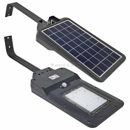 15W LED Street Lamp Solar 4000K Black