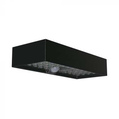 6W LED Solar Brick Wall Luminaire With Motion Sensor Lithium Battery 3.7V 3000mA 4000K Black 