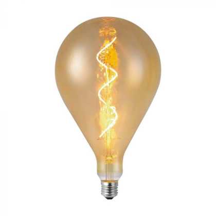 4W LED Glühbirne  Filament Spirale A160S 2700K Bernsteinfarbenes Glas
